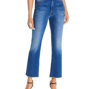 Mother The Hustler Ankle Fray High Rise Jeans Balls of Yarn Size 31